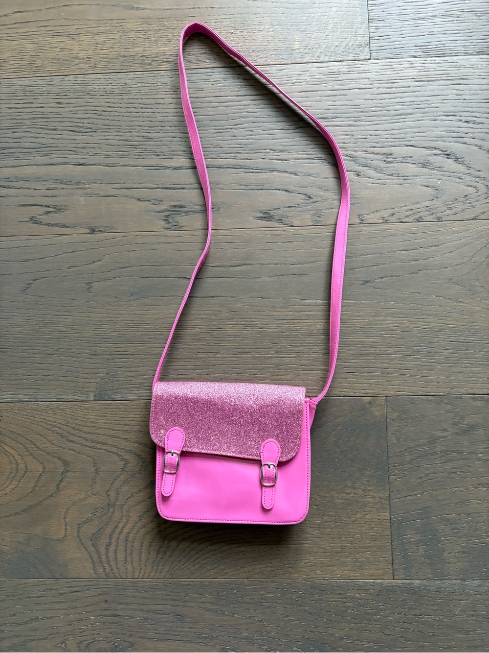Gymboree pink glitter crossbody girls purse EUC